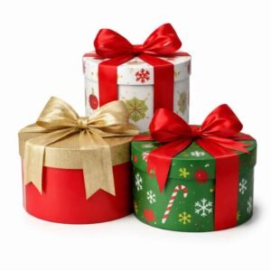 Christmas round boxes